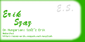 erik szaz business card